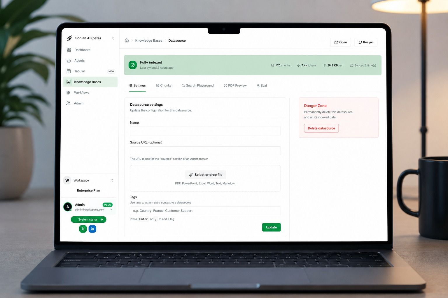 Data analytics dashboard